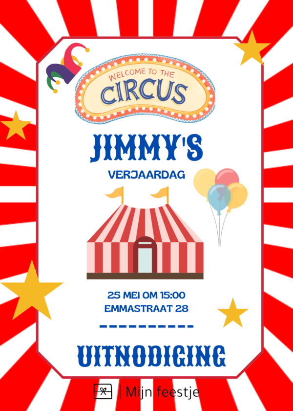 Circus uitnodiging